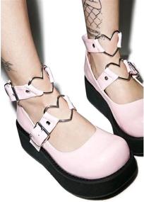 img 1 attached to Erocalli Platform Lolita Wedges Kawaii Women's Shoes in Pumps