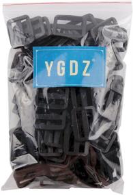 img 1 attached to 100 Pack of YGDZ 1 Inch Tri Glide Slides - 🎒 Adjustable Plastic Slide Buckles for Belts, Backpacks, and Bags - Black Color