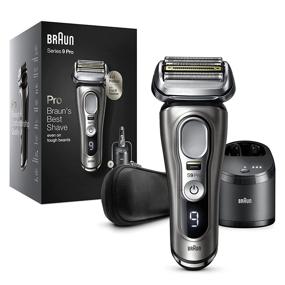 img 4 attached to 🪒 Braun Series 9 Pro 9465cc Electric Razor: Wet &amp; Dry Foil Shaver with ProLift Trimmer, SmartCare Center - Noble Metal