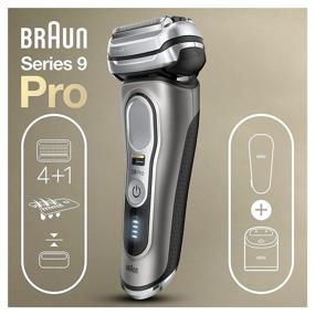 img 2 attached to 🪒 Braun Series 9 Pro 9465cc Electric Razor: Wet &amp; Dry Foil Shaver with ProLift Trimmer, SmartCare Center - Noble Metal