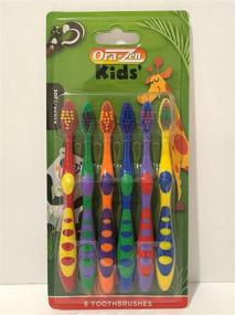 img 1 attached to 🦷 Ora-Zen Kids Multi-Colored Soft Toothbrushes, 6-Pack