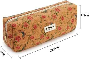 img 3 attached to KALIDI Bark02 Pencil Case: Stylish Stationery Bag for Students with Office Organizer and Coin Pouch