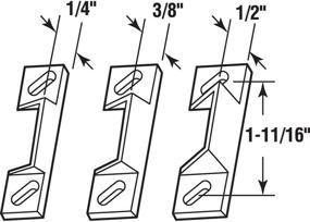 img 1 attached to Enhance Security with Prime-Line K 5148 Door Strike Plates - Set of 3