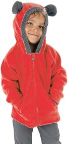 img 4 attached to Bear Fleece Jacket Purple 5T Apparel & Accessories Baby Boys for Clothing