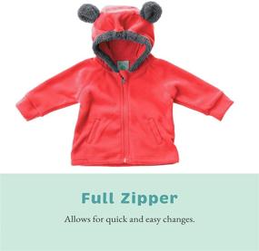 img 3 attached to Bear Fleece Jacket Purple 5T Apparel & Accessories Baby Boys for Clothing