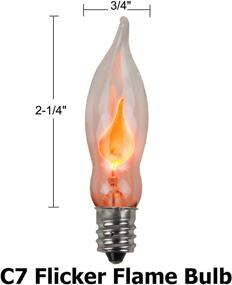 img 1 attached to 10-Pack Wholesale Creative Hobbies A101 Flicker Flame Light Bulbs - 3W, 130V, E12 Candelabra Base, Nickel Plated, Flame Shaped - Dances with Flickering Orange Glow