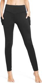 img 2 attached to Baleaf Womens Fleece Leggings Pocket