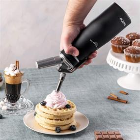 img 2 attached to Premium Whipped Cream Dispenser with Stainless Steel Decoration Tips, Professional Whip Cream Maker + 6 Icing Tips, Aluminum Cream Whipper Canister with Mesh Storage Bag and Cleaning Brush