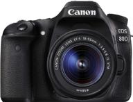 canon eos 80d dslr camera body with ef-s 18-55mm 📷 lens - 24.2mp aps-c cmos sensor, dual pixel af - black logo