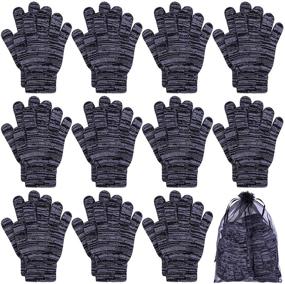 img 4 attached to 🧤 Coobey Winter Gloves Storage Solution: Stretchy Organizer for Men's Accessories in Gloves & Mittens