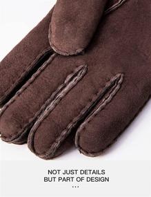 img 1 attached to 🧤 Sheepskin Shearling Leather Mittens by YISEVEN