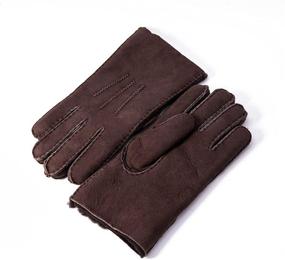 img 4 attached to 🧤 Sheepskin Shearling Leather Mittens by YISEVEN