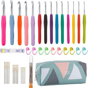img 4 attached to Crochet Hooks Set for Arthritic Hands - Kmeivol 14 Sizes Crochet Kit, Ergonomic Hooks 3.5mm-10mm with Case, Perfect Braid Craft Gift