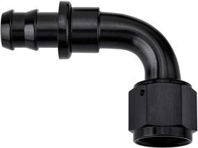 img 4 attached to EVIL ENERGY 6AN 90° Push Lock Hose Fitting Black (End)