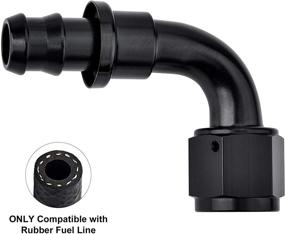 img 2 attached to EVIL ENERGY 6AN 90° Push Lock Hose Fitting Black (End)