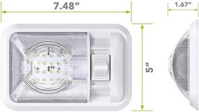 img 2 attached to 🏕️ Leisure LED 12V RV Ceiling Dome Light - Trailer Camper Interior Lighting (Natural White 4000-4500K, 1-Pack)