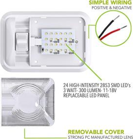 img 1 attached to 🏕️ Leisure LED 12V RV Ceiling Dome Light - Trailer Camper Interior Lighting (Natural White 4000-4500K, 1-Pack)