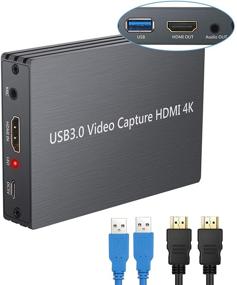 img 4 attached to Enhance Gaming Experience with CAMWAY 4k HDMI Video Game Capture Card: HDMI to USB 3.0 Adapter for High-Quality Streaming and Recording on Windows, Linux, Mac OS, YouTube, OBS, Twitch