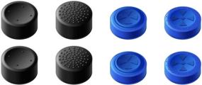 img 4 attached to 🎮 Enhanced Grip GameSir PS4 Controller Thumb Grips, Analog Stick Covers Skins for PS4/Slim/Pro Controller - Blue: Optimal Caps for PS4 Gaming Gamepad