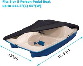 img 3 attached to 🚣 iCOVER Heavy Duty Waterproof Pedal Boat Cover, Ideal for 3 or 5 Person Pedal Boats, Grey (3 or 5 Person - Black)