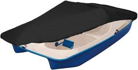 img 4 attached to 🚣 iCOVER Heavy Duty Waterproof Pedal Boat Cover, Ideal for 3 or 5 Person Pedal Boats, Grey (3 or 5 Person - Black)