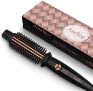 🔥 amovee curling iron 1 inch: dual voltage, tourmaline ceramic ionic hair heated round brush – travel-friendly and professional anti-scald curling brush for long hair logo