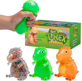img 4 attached to 🦖 YoYa Toys Beadeez Squeezing Tyrannosaurus: A Fun and Satisfying Stress Relief Dinosaur Toy