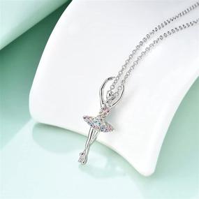 img 3 attached to 💃 Stunning Rainbow Girls Necklace: Perfect Ballet Dance Recital Gift for Women - Ballet Dancer Pendant Jewelry Ideal for Sister, Mom, and Friends