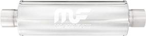 img 1 attached to MagnaFlow 5in Round Center/Center Performance Muffler Exhaust 12867 - Straight-Through, 3in Inlet/Outlet Diameter, 14in Body Length, 20in Overall Length, Satin Finish - Enhanced Classic Deep Exhaust Sound for Optimal Performance