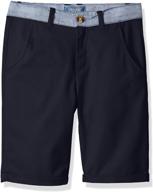 👖 cherokee uniform twill short chambray boys' clothing - premium quality shorts for school logo