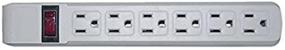 img 2 attached to 🔌 Gray CNE470738: 6 Outlet Surge Protector with Flat Rotating Plug, 4ft Power Cord and 360 Degree Rotating Plug - 15A 120V Power Strip