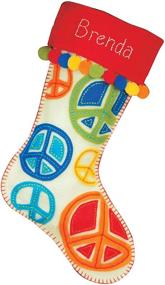 img 1 attached to Dimensions Applique Peace Signs Stocking