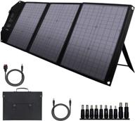 foldable solar panel charger 60w: efficient portable power with 18v dc output (11 connectors) - ideal for outdoor camping, van, rv trips with jackery/rockpals/flashfish/enginstar portable solar generators logo