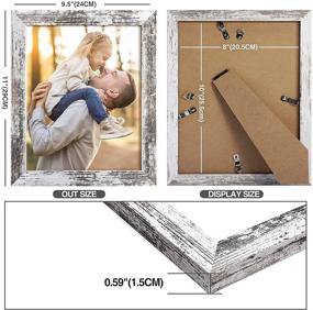 img 1 attached to 🖼️ Set of 6 Rustic Picture Frames 8x10, Distressed White Farmhouse Style Frames for Tabletop and Wall Mounting, Home Decorative Photo Frames Set Ideal for Christmas Gift, Wall Colleague