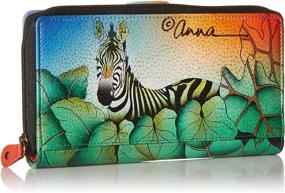 img 3 attached to 👛 Anna Anuschka Painted Leather Wallet: The Perfect Addition to Women's Handbags & Wallets