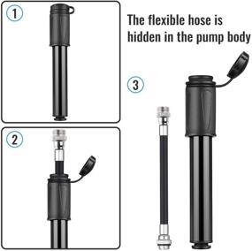 img 2 attached to 🚲 Diyife Bike Pump - Portable Mini Bicycle Pump for Schrader & Presta Valves, Inflates Balls and Swimming Rings