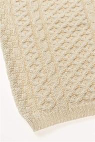 img 1 attached to 🧶 Aran Crafts Kids' Irish Cable Knit Crew Neck Sweater - 100% Merino Wool