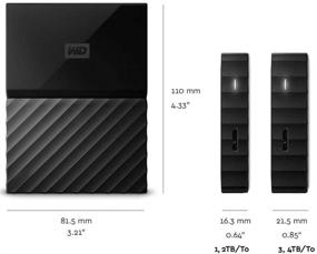 img 2 attached to 💽 WD Black My Passport 1TB Портативный Внешний Жесткий Диск - USB 3.0 - WDBYNN0010BBK-WESN