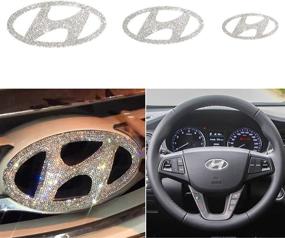 img 4 attached to Emblems Hyundai Decorative Steering Accessories