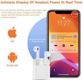 img 3 attached to 🎧 Wireless Bluetooth Earbuds by TOPROAD with Charging Case, Noise Cancelling Mic, for iPhone and Android