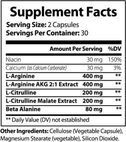 img 3 attached to Powerful Nitric Oxide Boost Supplement - Enriched with L-Arginine, L-Citrulline, BETA Alanine - Enhance Circulation, Accelerate Muscle Recovery, Amplify Strength &amp; Maximize Workout Performance for Superior Results - 60 Capsules