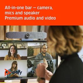 img 2 attached to 🎥 Poly Studio P15 Personal Video Bar (Plantronics + Polycom) - All-in-One 4K Webcam Solution - Camera, Mics &amp; Speaker - Home Office/Focus Room - Compatible with Zoom (Certified) &amp; Teams (Certified)