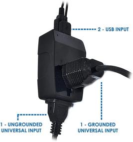 img 1 attached to 🔌 Ceptics Universal Socket Adapter - 4 in 1 Power Plug with 2 USB - Type M South Africa Travel Adapter