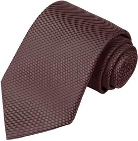 img 3 attached to KissTies Purple Striped Wedding Necktie: Perfect for Men's Accessories - Ties, Cummerbunds & Pocket Squares