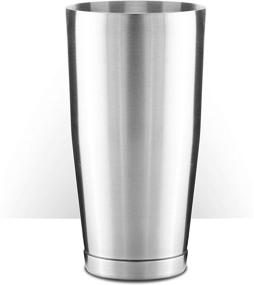 img 3 attached to Premium Piña Barware Stainless Steel Boston Shaker Tin Set - Professional Grade Commercial Quality - 28oz. & 18oz. with Brushed Finish (1 Pair)