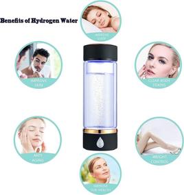 img 1 attached to N.P Hydrogen Water Bottle Generator: Advanced PEM and SPE Technology, Up to 1500PPB, Portable Hydrogen Water Maker - Black