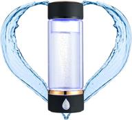 n.p hydrogen water bottle generator: advanced pem and spe technology, up to 1500ppb, portable hydrogen water maker - black logo