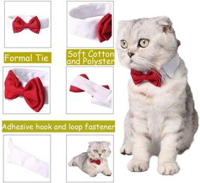 img 3 attached to 🎩 Bolbove Adjustable Formal Pet Bowtie Collar Neck Tie: Perfect Finishing Touch for Dogs & Cats