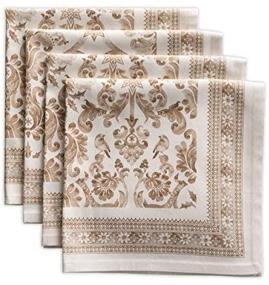 img 1 attached to Набор из 4 мягких и уютных салфеток Maison d'Hermine Allure из 100% хлопка 🍽️ | Идеально подходит для семейных ужинов, свадеб, коктейлей, кухонного декора, Дня Благодарения/Рождества | 20x20 дюймов