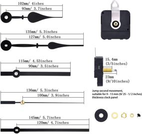 img 3 attached to ⏰ Long Shaft Clock Movement Mechanism with High Torque and 2 Hand Pairs (Color Set 1, 9/10 Inch/ 23mm Shaft Length)